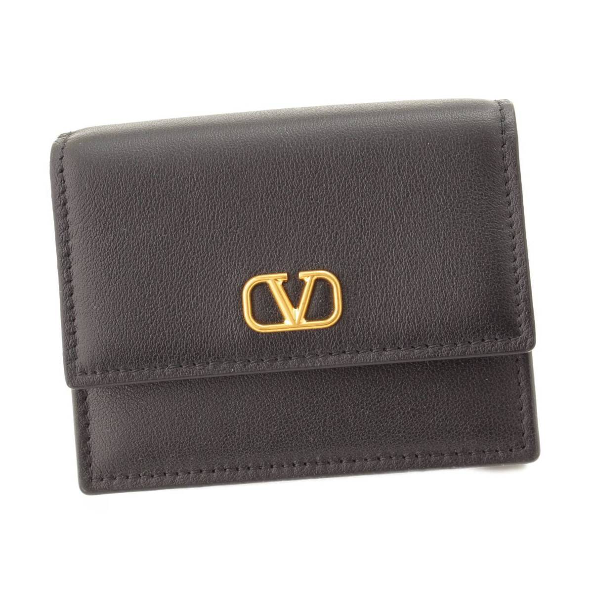 ヴァレンティノ(Valentino) ロックスタッズ レザー 二つ折り財布 