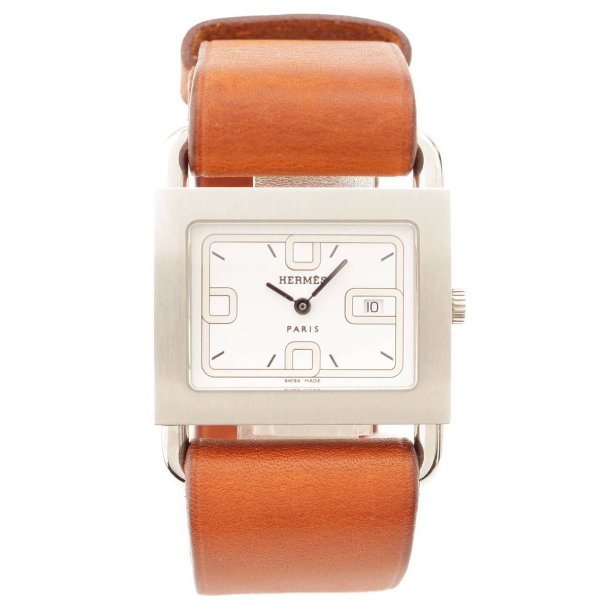 エルメス(Hermes) バレニア デイト 腕時計 BA1.510 ホワイト ...