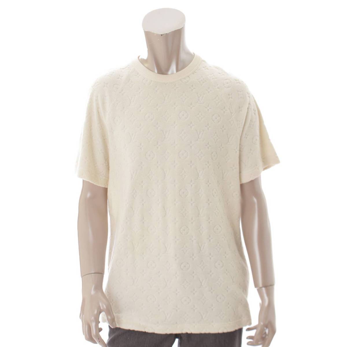 ルイヴィトン(Louis Vuitton) メンズ 18SS シティロゴ タオリング パイル Tシャツ ホワイト M