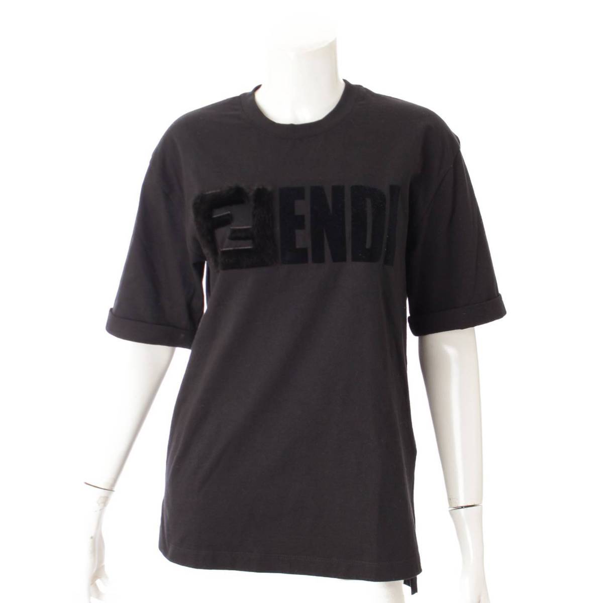 フェンディ(Fendi) 20SS ファーロゴ コットンTシャツ トップス FS7184