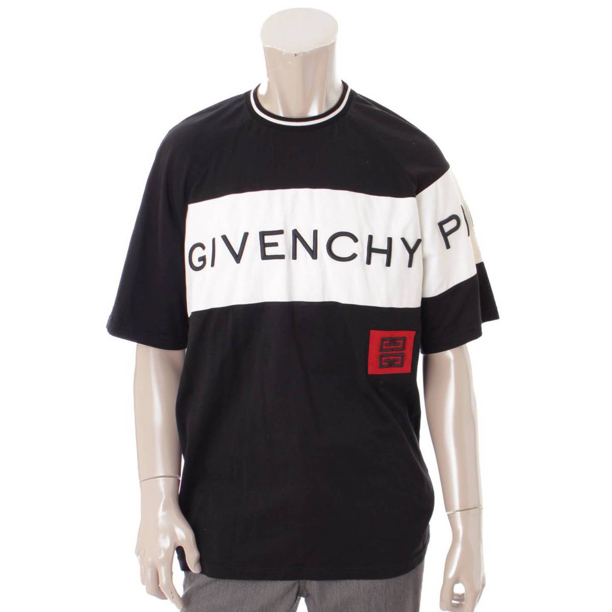 ジバンシー(GIVENCHY) 18AW ロゴ Tシャツ トップス ブラック×ホワイト L 中古 通販 retro レトロ
