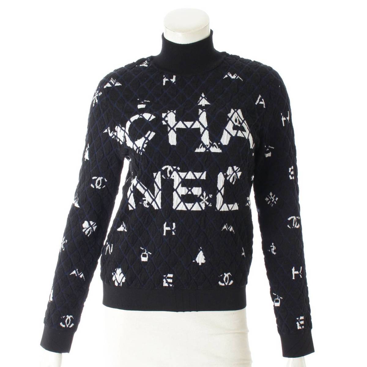 シャネル(Chanel) カラー抜けココネージュ プルオーバー カシミヤ ウール ニット セーター P62162 36