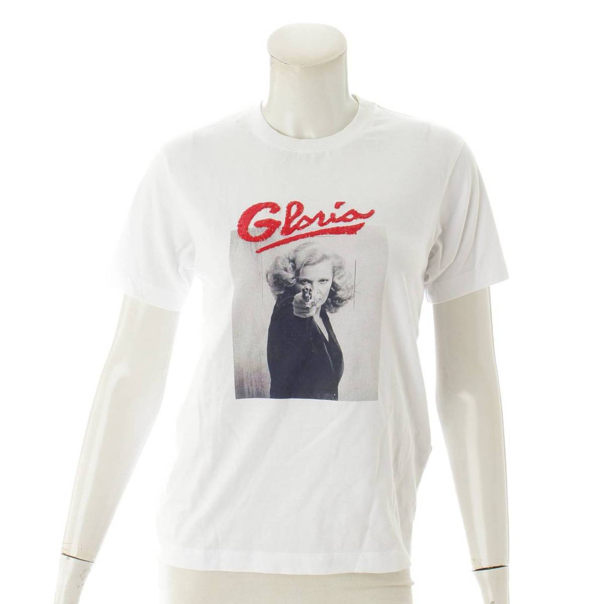 フェンディ(Fendi) 19AW Gloria Tシャツ スパンコール刺繍 フォトプリント ホワイト XS