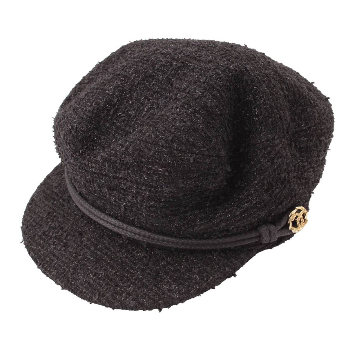 シャネル(Chanel) ココマーク ツイード キャスケット キャップ 帽子
