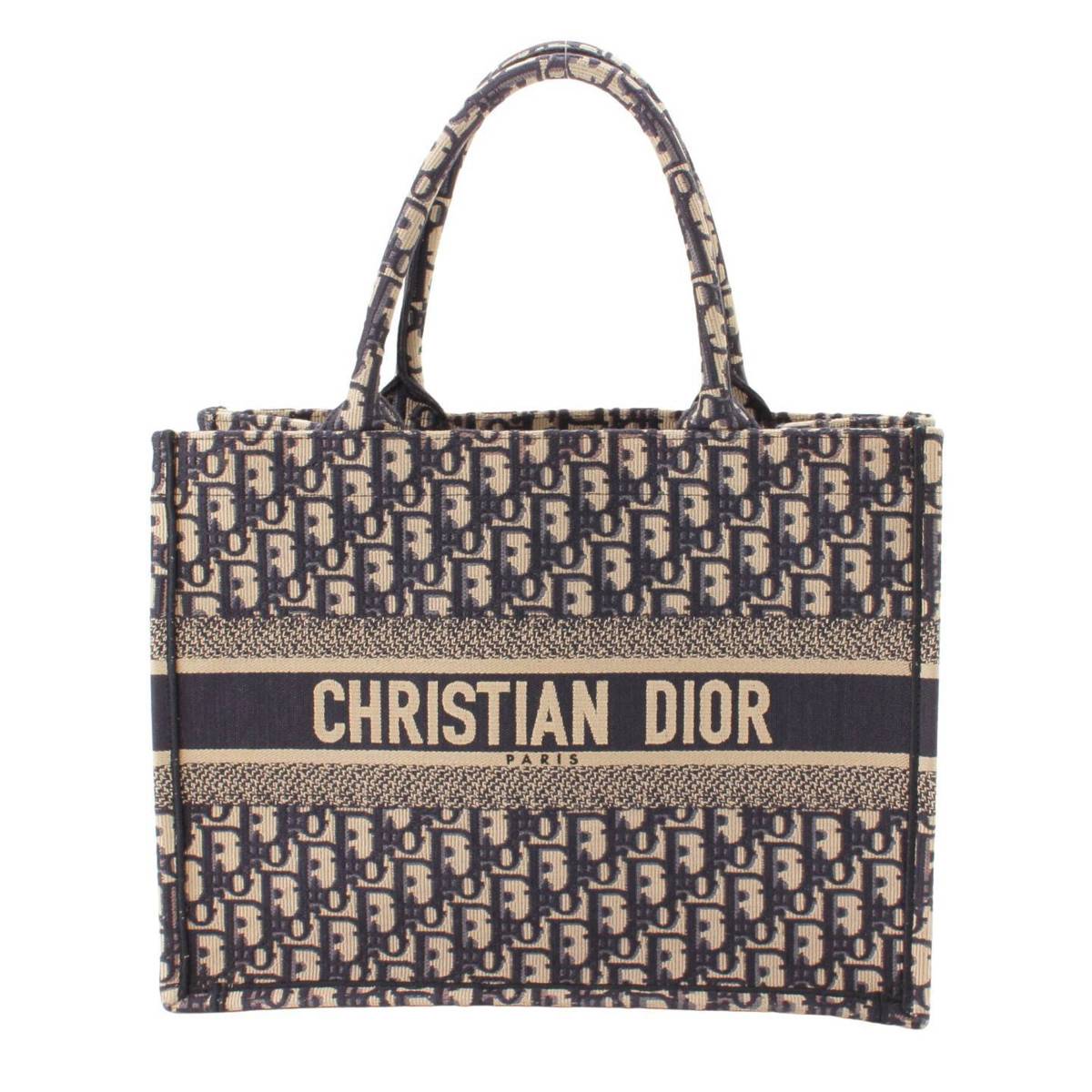 クリスチャン ディオール(Christian Dior) キャンバス オブリーク ブックトートバッグ M1286ZRIW 928 トロッター ネイビー  中古 通販 retro レトロ
