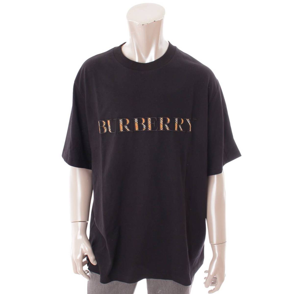 バーバリー ロンドン(Burberry London) メンズ ノバチェック柄 ロゴ刺繍 Tシャツ トップス 8007819 ブラック L