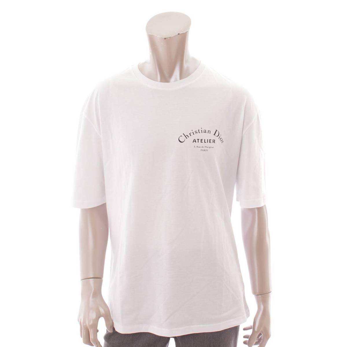 ディオールオム(Dior Homme) メンズ アトリエ ロゴ プリント Tシャツ トップス 863J621I2712 ホワイト M