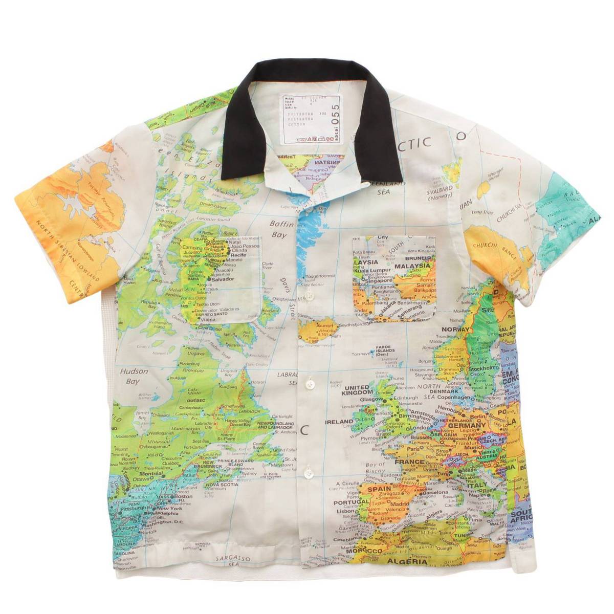 サカイ(sacai) 20SS 世界地図柄 半袖シャツ オープンカラーシャツ 20-0005K キッズ 中古 通販 retro レトロ