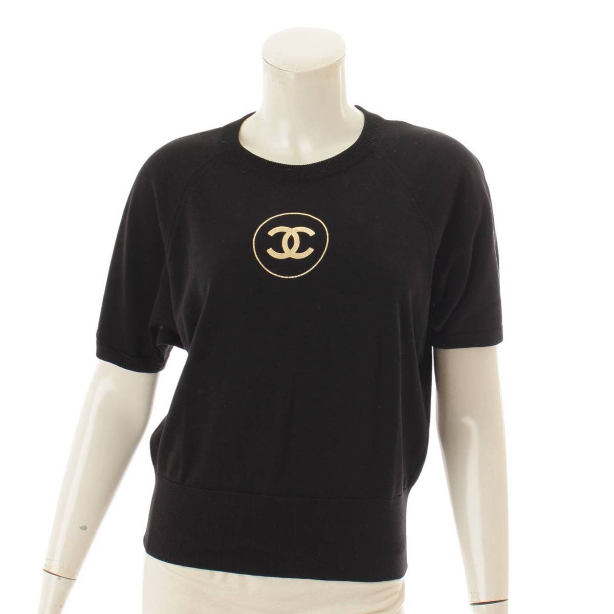 シャネル(Chanel) ココマーク ヴィンテージ Tシャツ カットソー トップス ブラック 40
