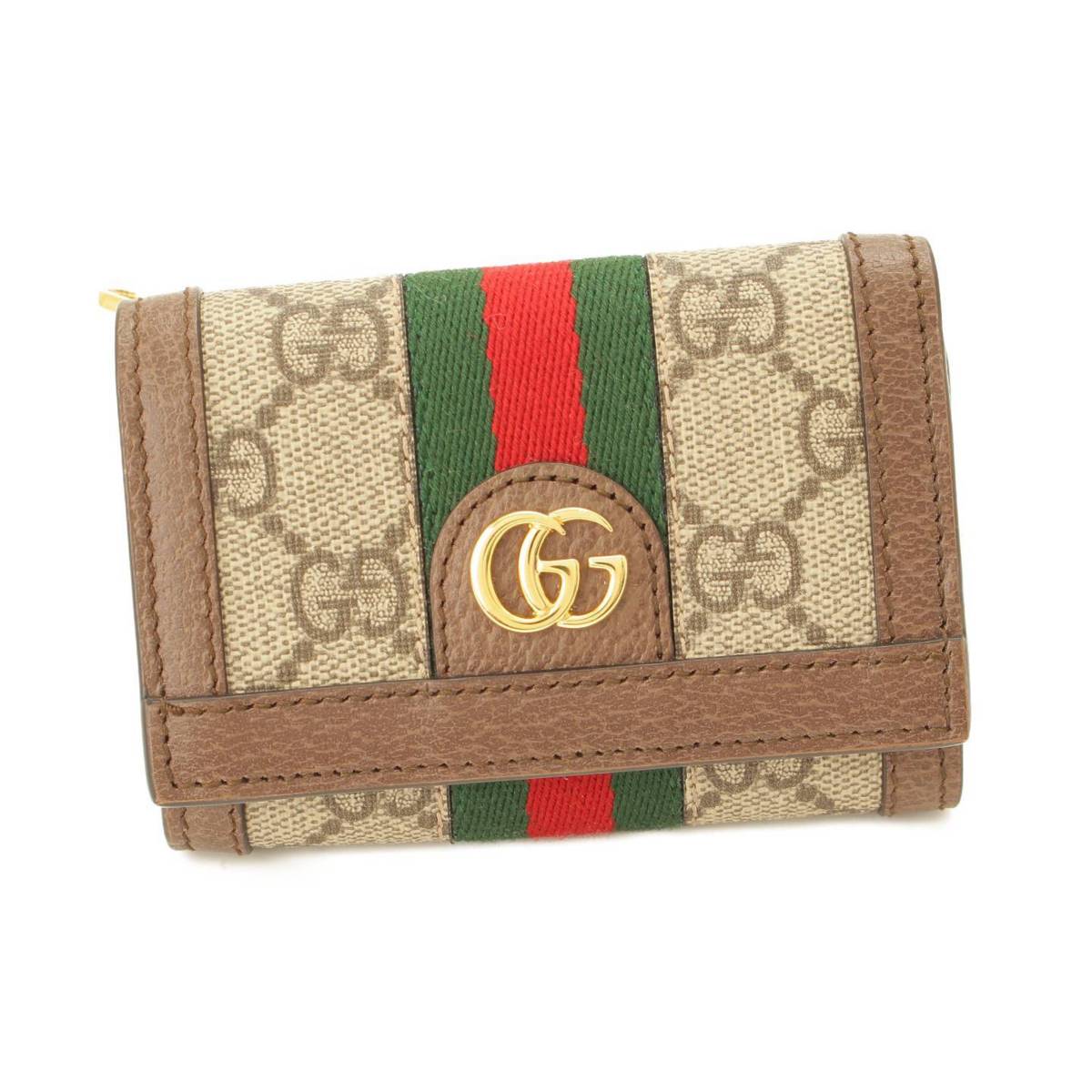 グッチ(Gucci) オフィディア GGスプリーム コンパクト 三つ折り財布 644334 ブラウン
