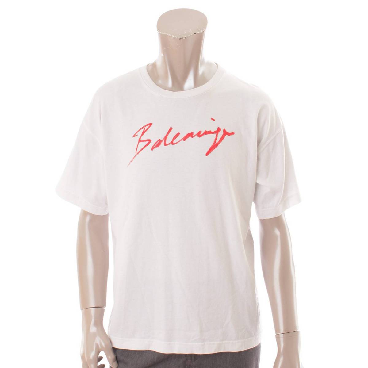バレンシアガ(Balenciaga) 19SS メンズ シグネチャー ロゴ Tシャツ トップス 583212 ホワイト XS