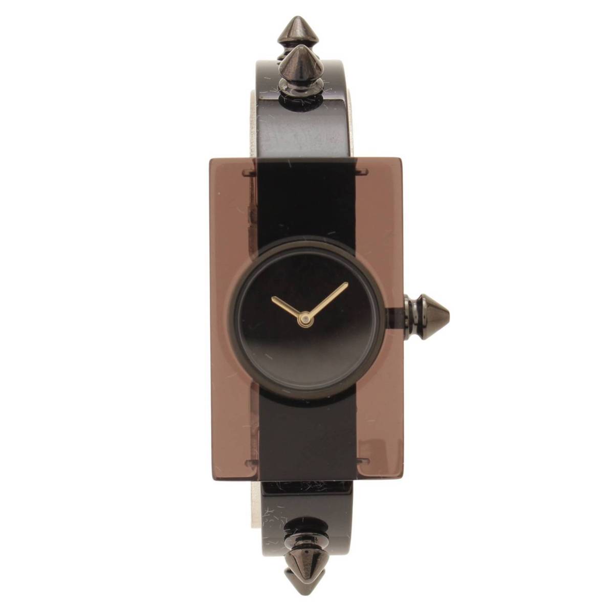 グッチ(Gucci) ヴィンテージウェブ スタッズ バングルウォッチ 腕時計 YA143514 ブラック