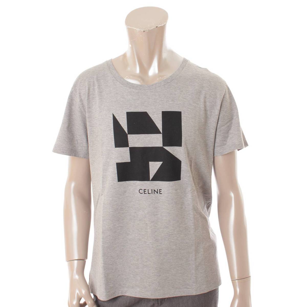 セリーヌ(Celine) 19SS Geometric Print Tシャツ ジオメトリックプリント エディ 2X308933F グレー L