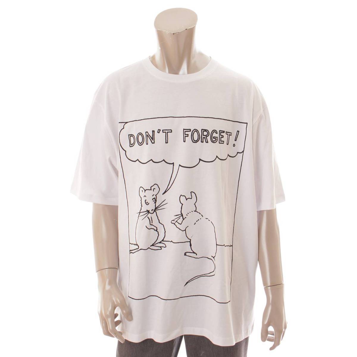 ロエベ(Loewe) DON'T FORGET プリント コットン Tシャツ トップス ホワイト M 中古 通販 retro レトロ