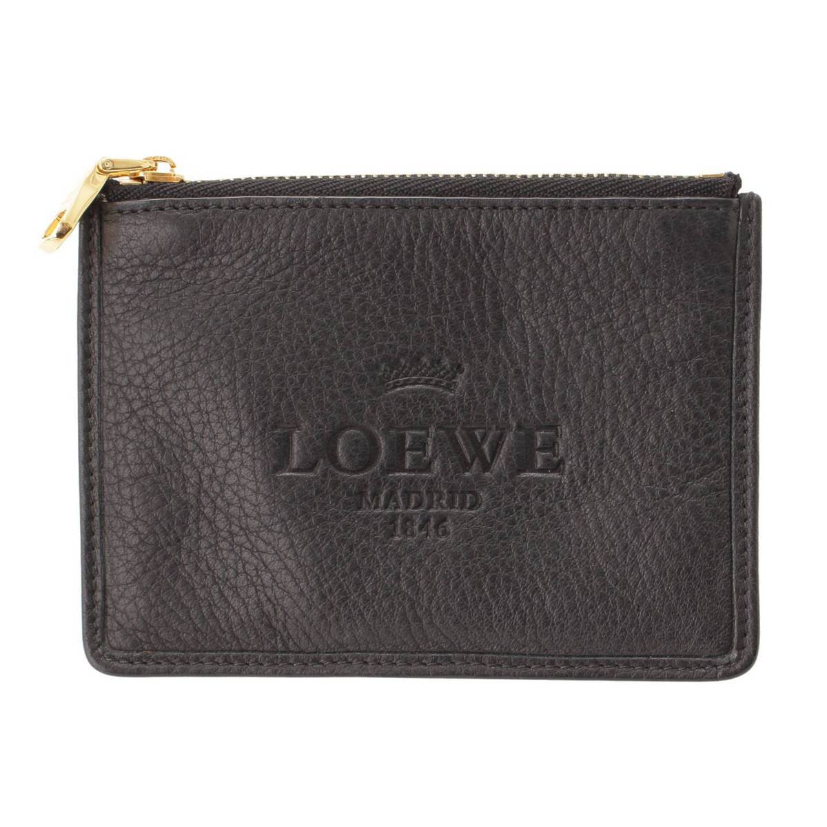 ロエベ(Loewe) コインケース ヘリテージ ロゴ レザー 財布 小銭入れ ブラック