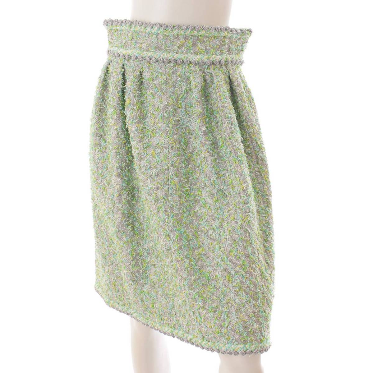 シャネル(Chanel) 97P ココボタン ツイード ジャケット スカート 