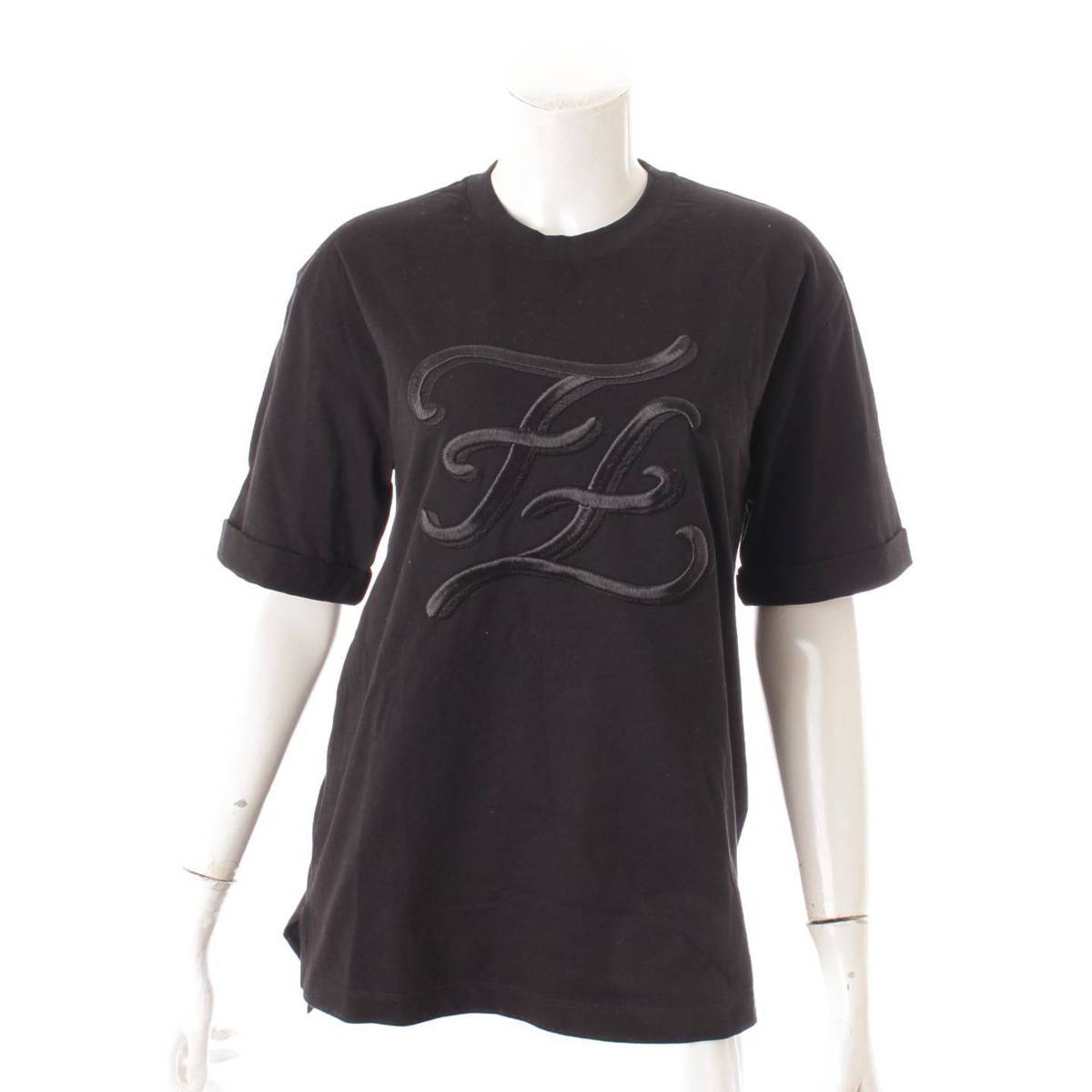 フェンディ(Fendi) カリグラフィー Tシャツ カットソー ロゴ FS7011