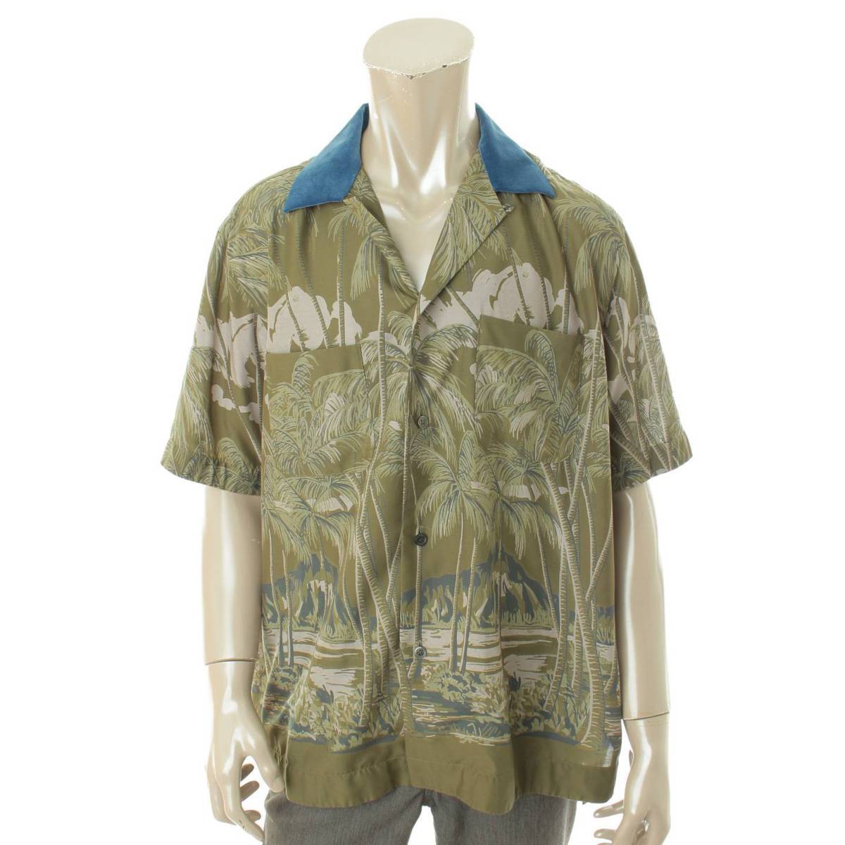 サカイ(sacai) メンズ 20SS tropical print トロピカルプリント 半袖 シャツ 20-02192M カーキ 2