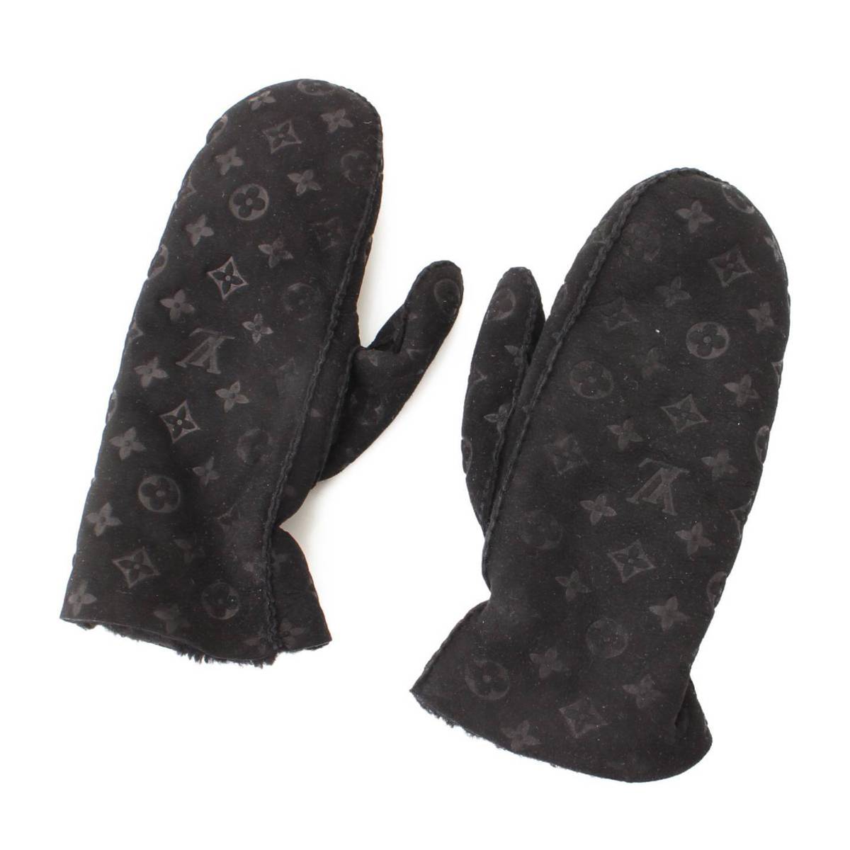 ルイヴィトン(Louis Vuitton) マフ・シャーリングラム シアリング モノグラム 手袋 グローブ M76454 ブラック