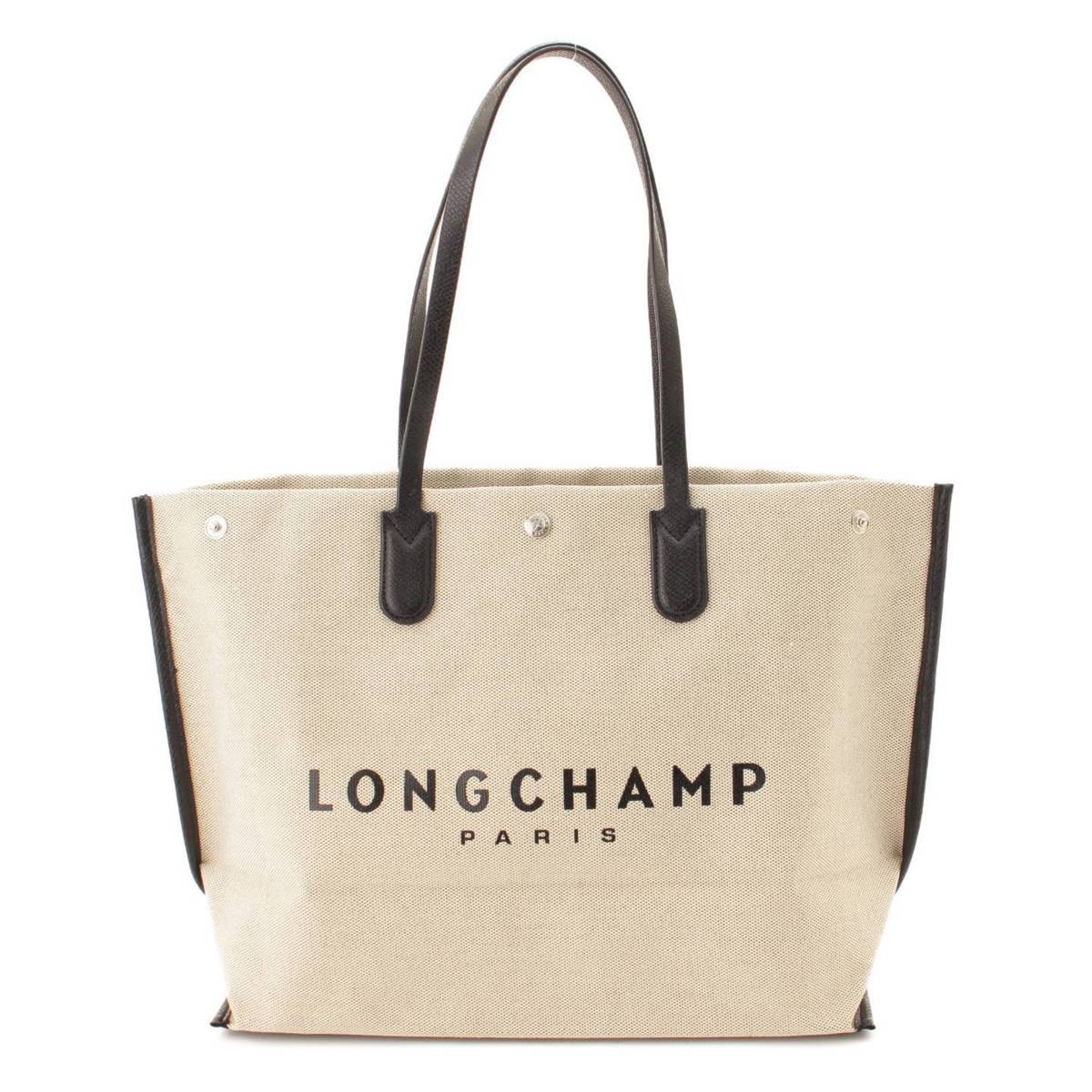 ロンシャン(Longchamp) ロゴ キャンバス×レザー トートバッグ ...