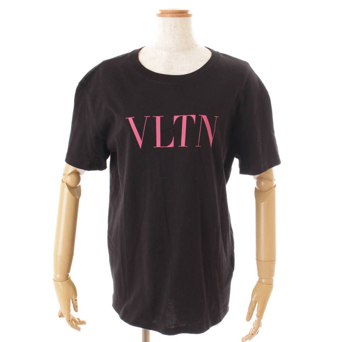 VALENTINO Tシャツ・カットソー -(XL位) 黒x白(総柄)あり光沢