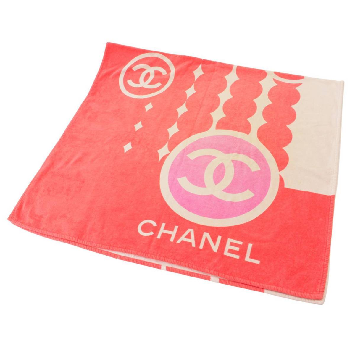 シャネル(Chanel) コットン ココマーク ビーチタオル ピンク