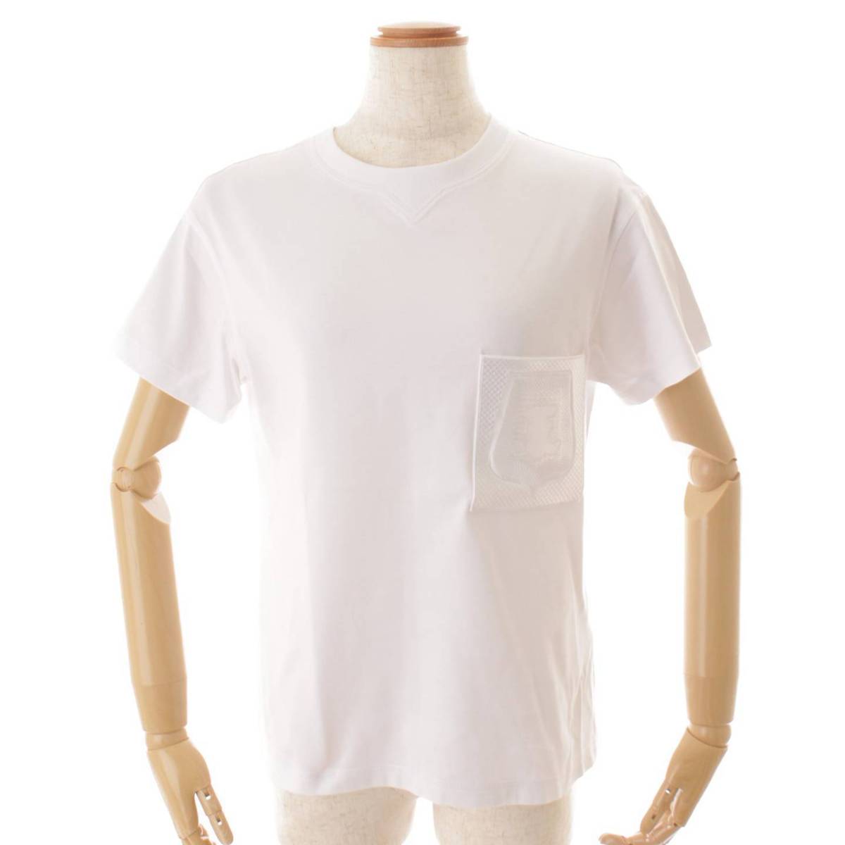 エルメス(Hermes) コットン 刺繍 スリット Tシャツ カットソー トップス ホワイト 34