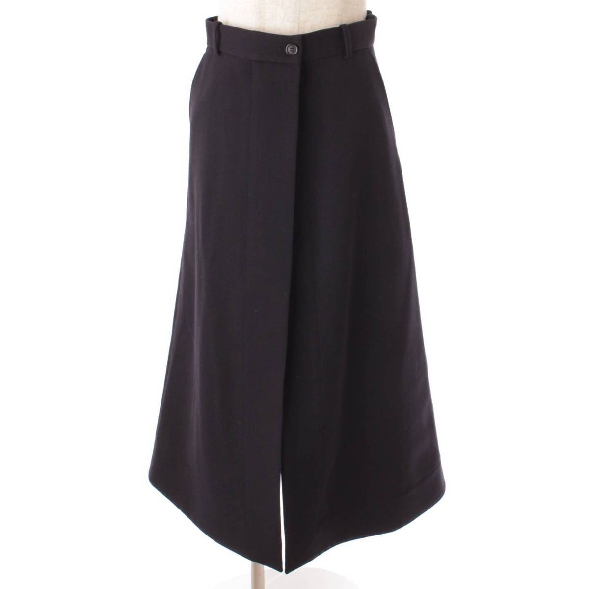 極美品 セリーヌ CELINE スカート フィービー期 ショートスカート 台形スカート ウール 無地 ボトムス レディース 38(M相当) ブラウン