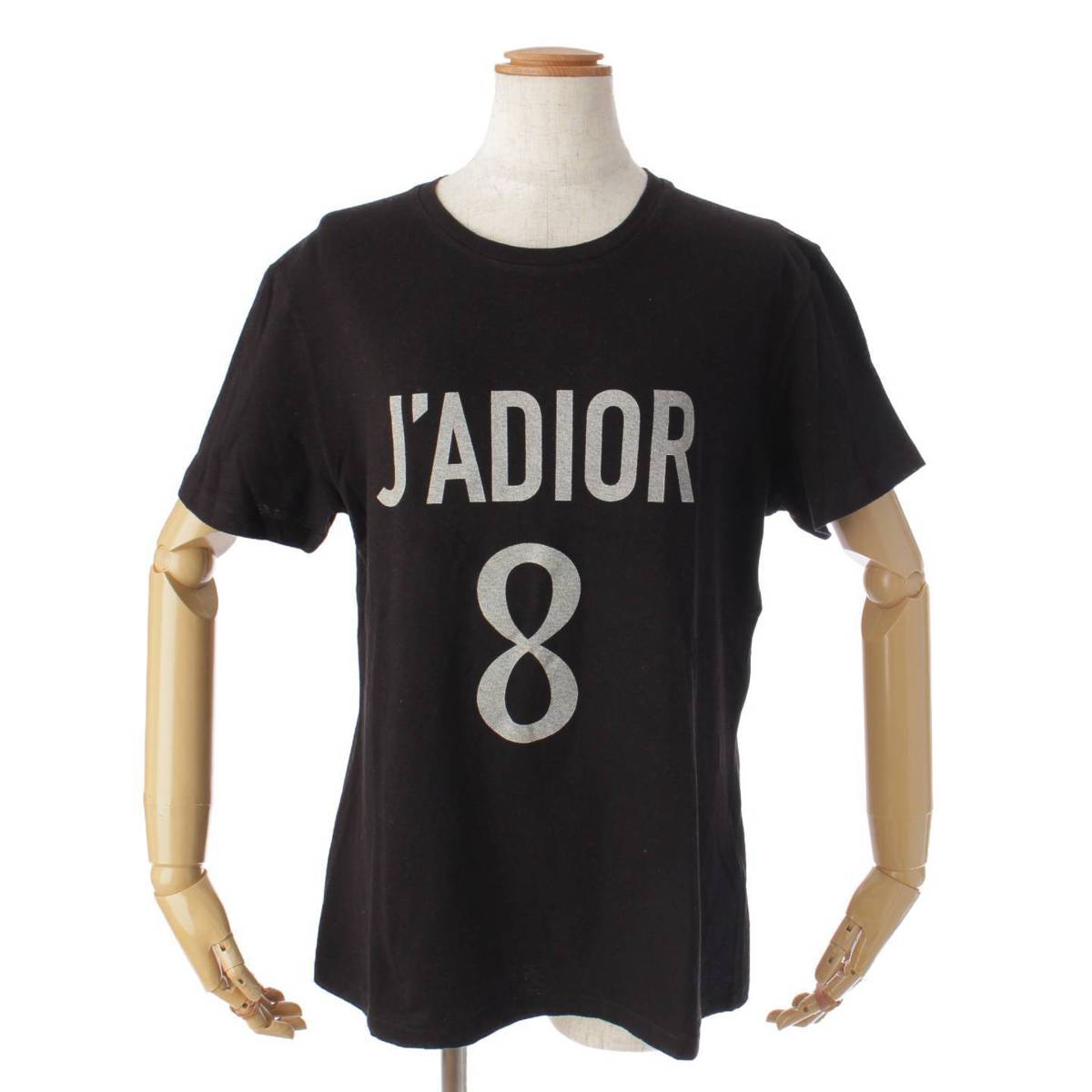 ディオール(DIOR) 18年 J'ADORE DIOR 8 クルーネック プリント 半袖 カットソー Tシャツ ブラック M