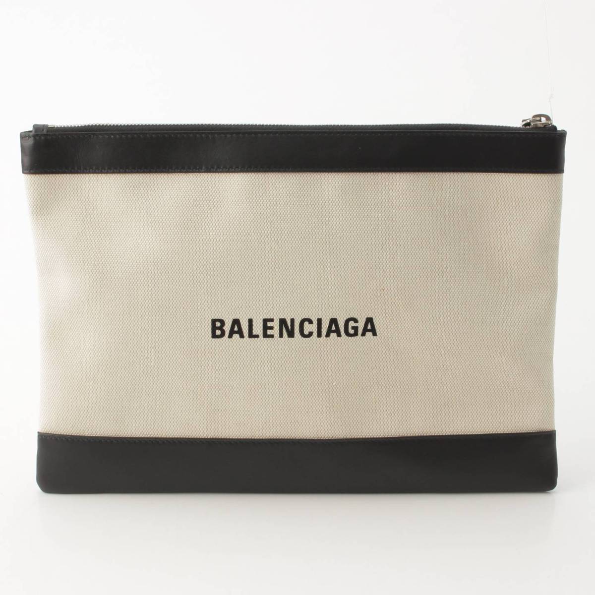 BALENCIAGA バレンシアガ ロゴ トライアングルレザークラッチバッグ
