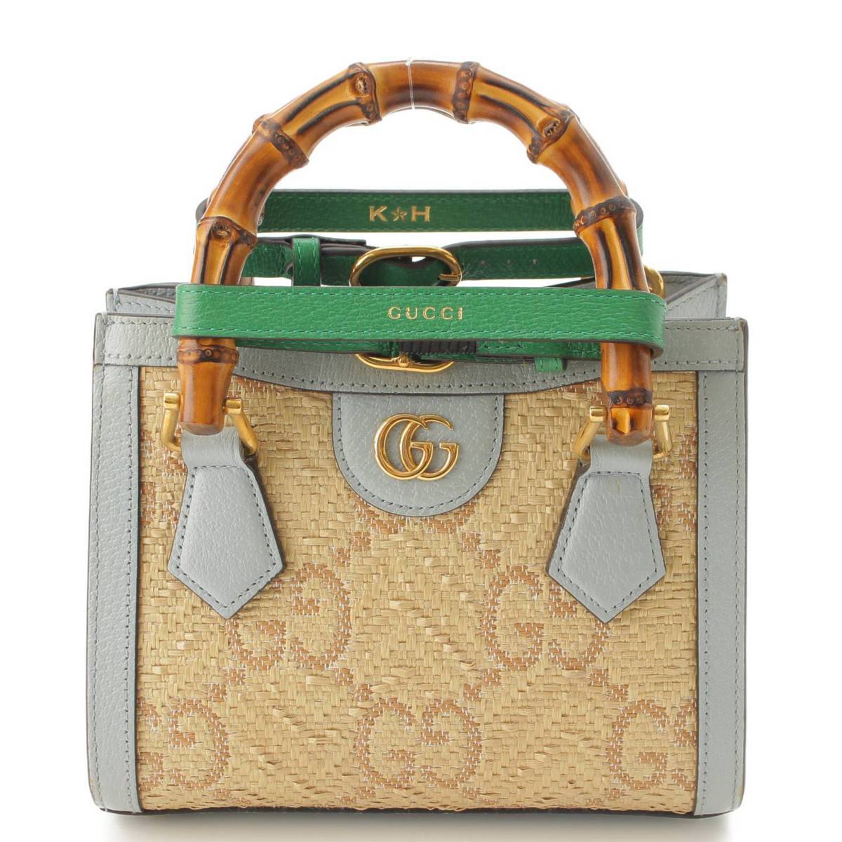 グッチ(Gucci) 日本限定 ダイアナ ミニ ラフィア 2way ハンドバッグ ...