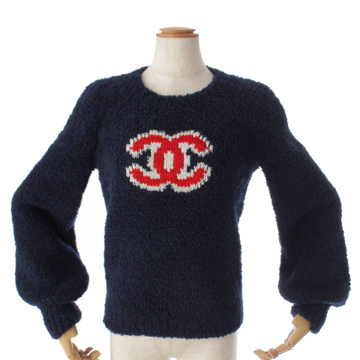 シャネル(Chanel) 19K ココマーク プルオーバー ボア ニット セーター