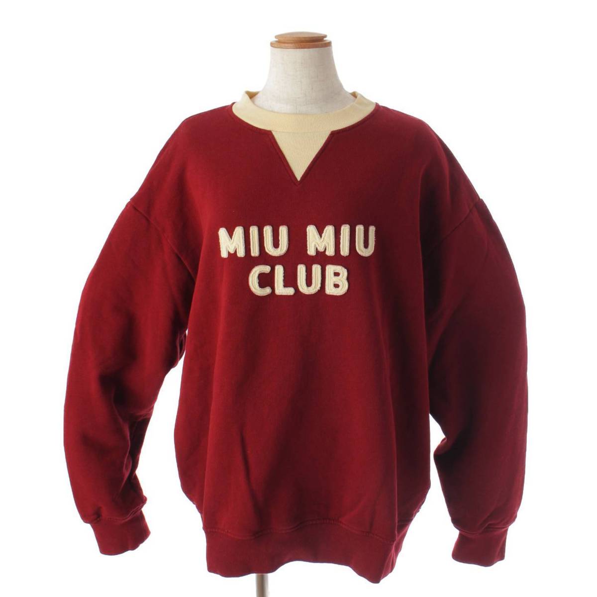 ミュウミュウ(Miu Miu) 22SS クラブ ロゴ コットン スウェット MJL906