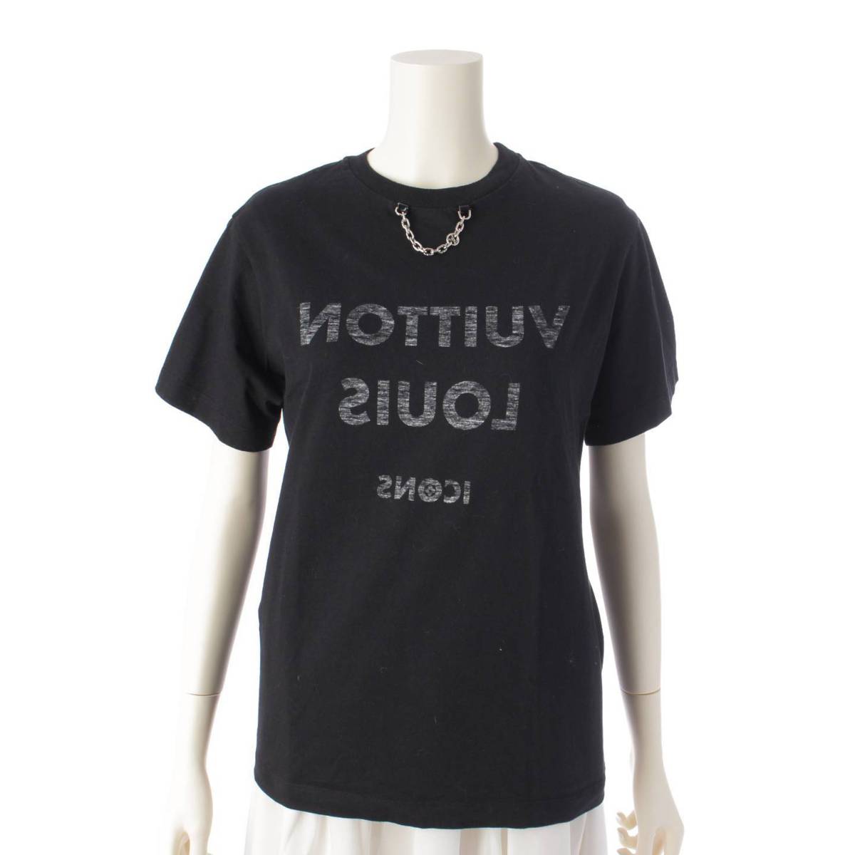 ルイヴィトン Louis Vuitton 22SS チェーン付き ロゴ プリント Tシャツ 
