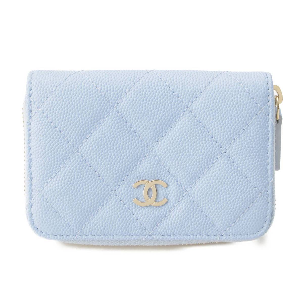 【先行SALE】シャネル Chanel ココマーク マトラッセ キャビアスキン コインケース AP0216 Y33352 ブルー