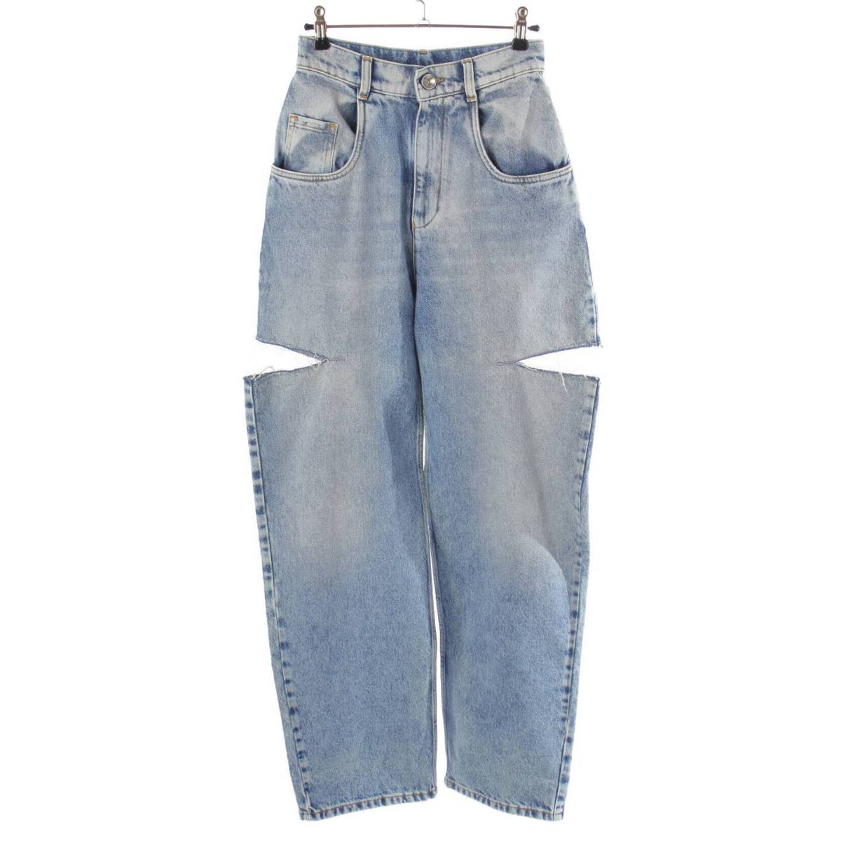 メゾンマルジェラ Maison Margiela 22AＷ 5 Pocket Denim Cut Out Pants デニム パンツ  S51LA0051 ブルー 36