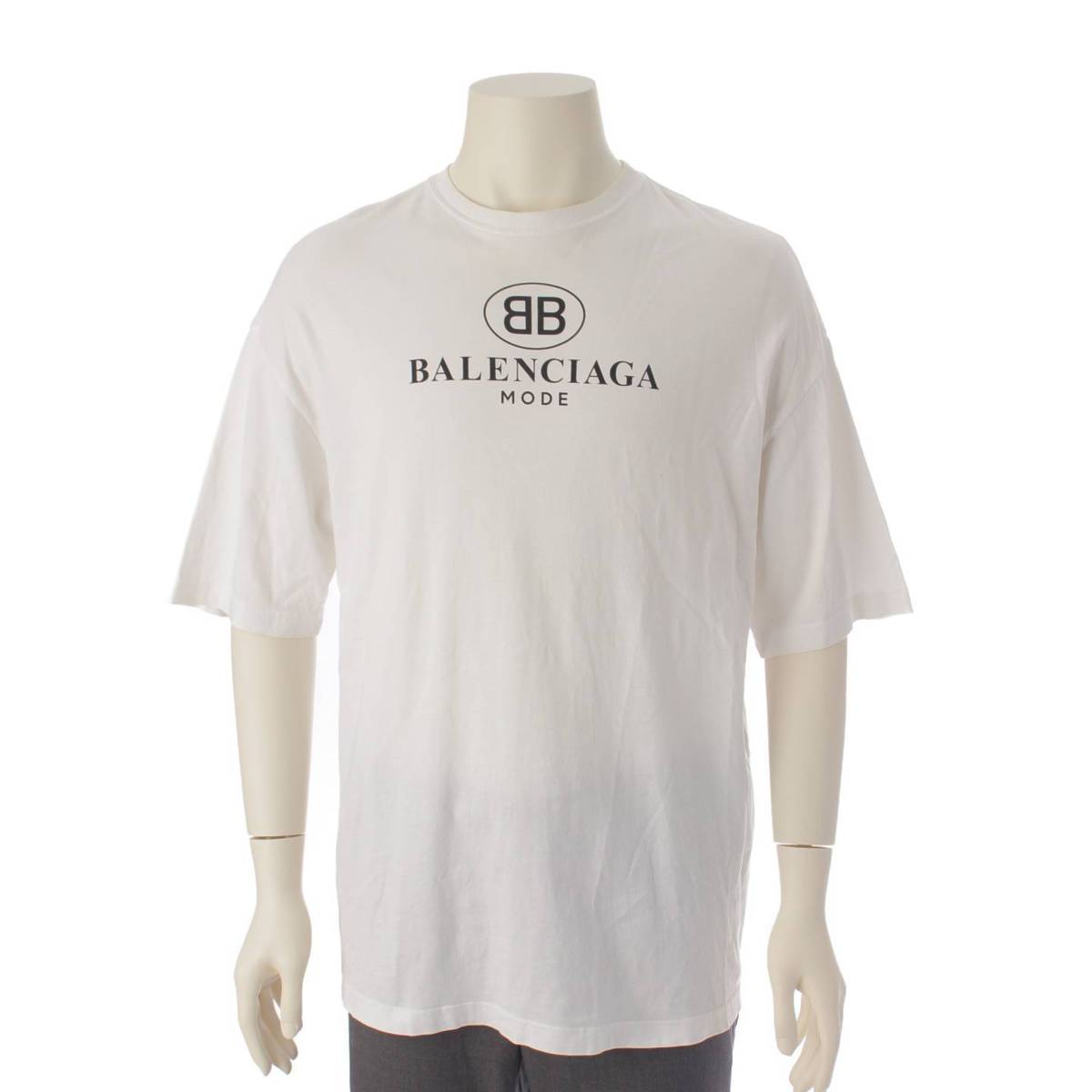 バレンシアガ Balenciaga メンズ コットン BBロゴ クルーネック 半袖 T