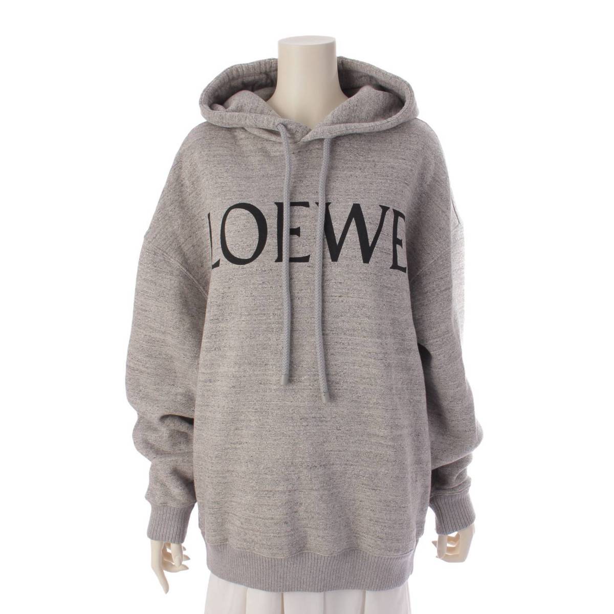 ロエベ Loewe 23AW OVERSIZED HOODIE ロゴ トップス コットン パーカー S359Y25X15 グレー S 中古 通販  retro レトロ