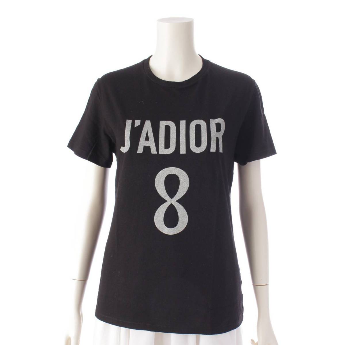 ディオール DIOR JA’DIOR 8 ロゴ 半袖 コットン Tシャツ トップス 843T03TC428 ブラック XS