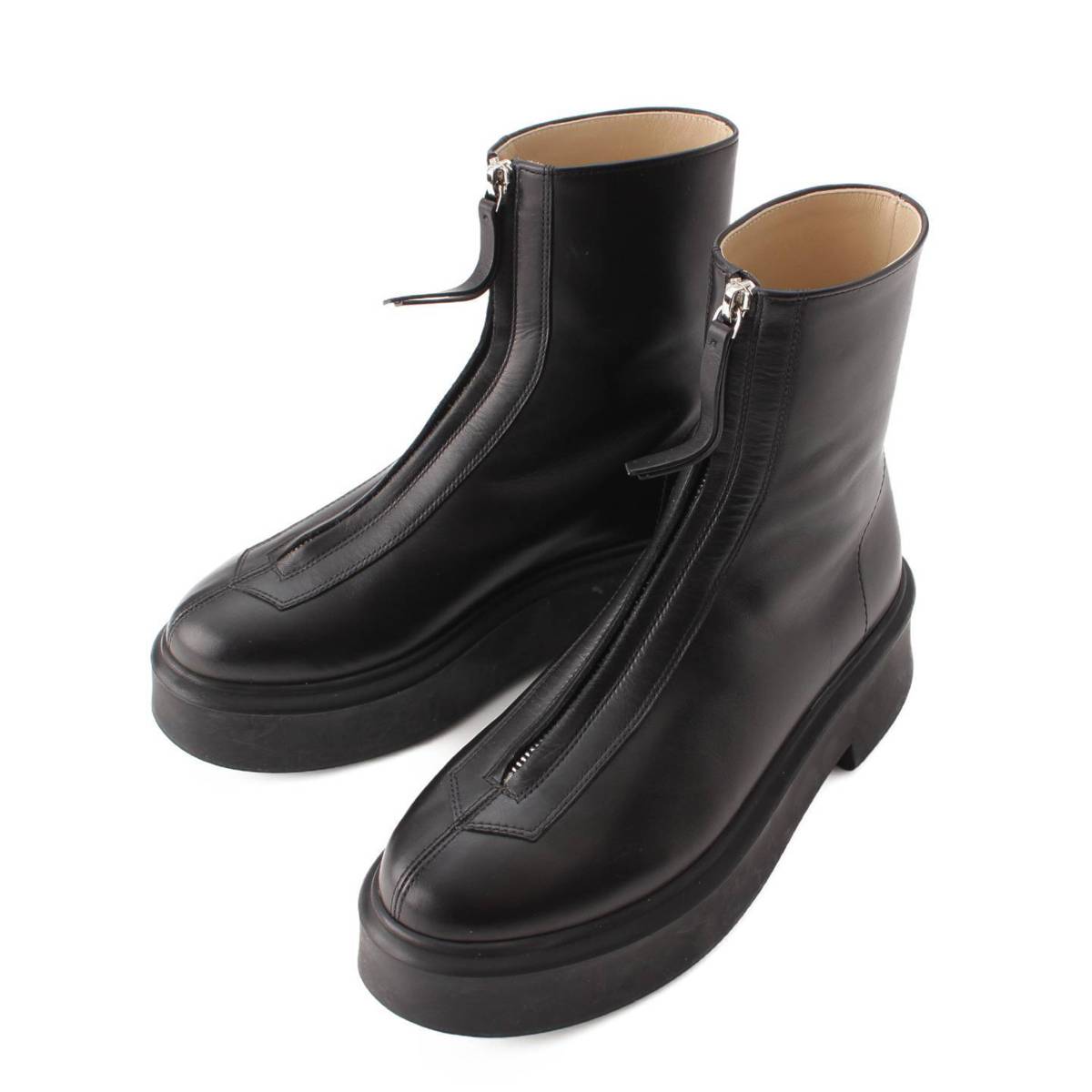 UE THE ROW Zipped Boot 1 U[ V[g WbvAbv u[c u[eB[ ubN 38