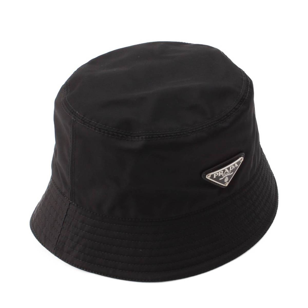 Prada 22年 メンズ 三角ロゴ ナイロン バケットハット 帽子 2HC137 ...