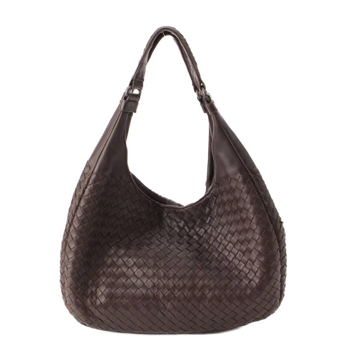 ボッテガヴェネタ Bottega Veneta カンパーナ イントレチャート ワンショルダーバッグ ブラウン 中古 通販 retro レトロ