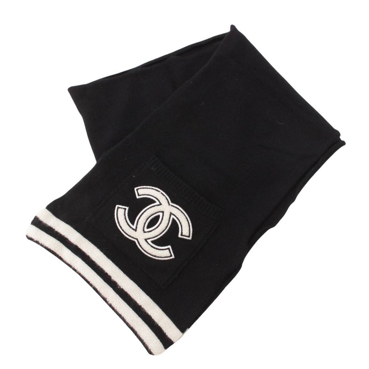 シャネル(Chanel) カシミヤ 100% マフラー ストール ブラック 中古 通販 retro レトロ