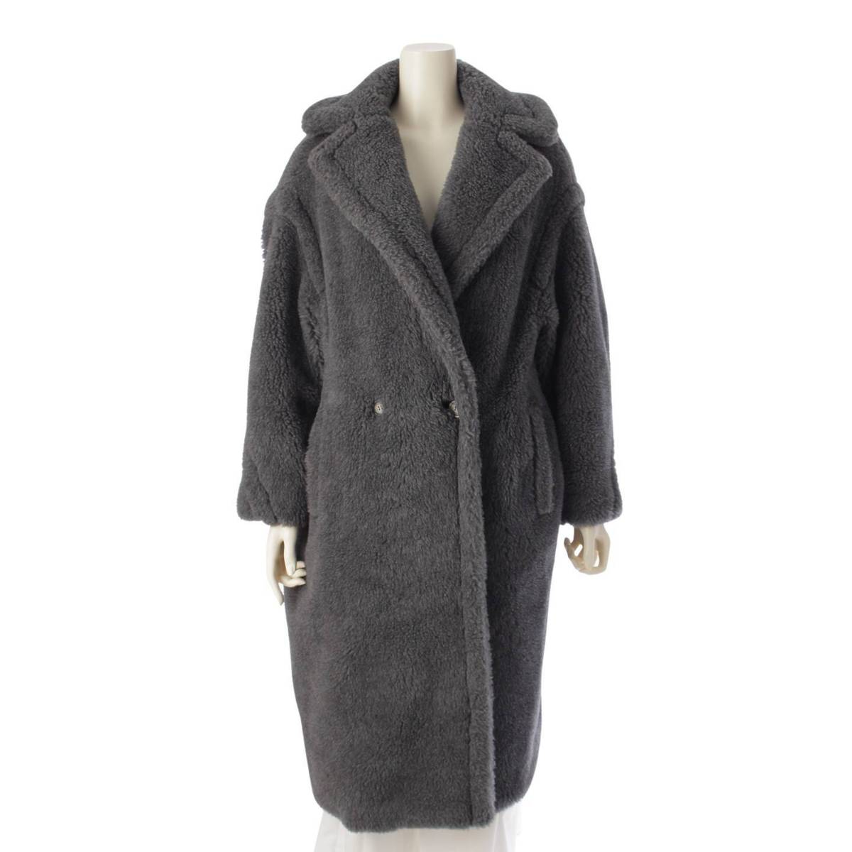 マックス マーラ(Max mara) ベルト付き カシミヤ ウール ロングコート ブラウン 40 中古 通販 retro レトロ