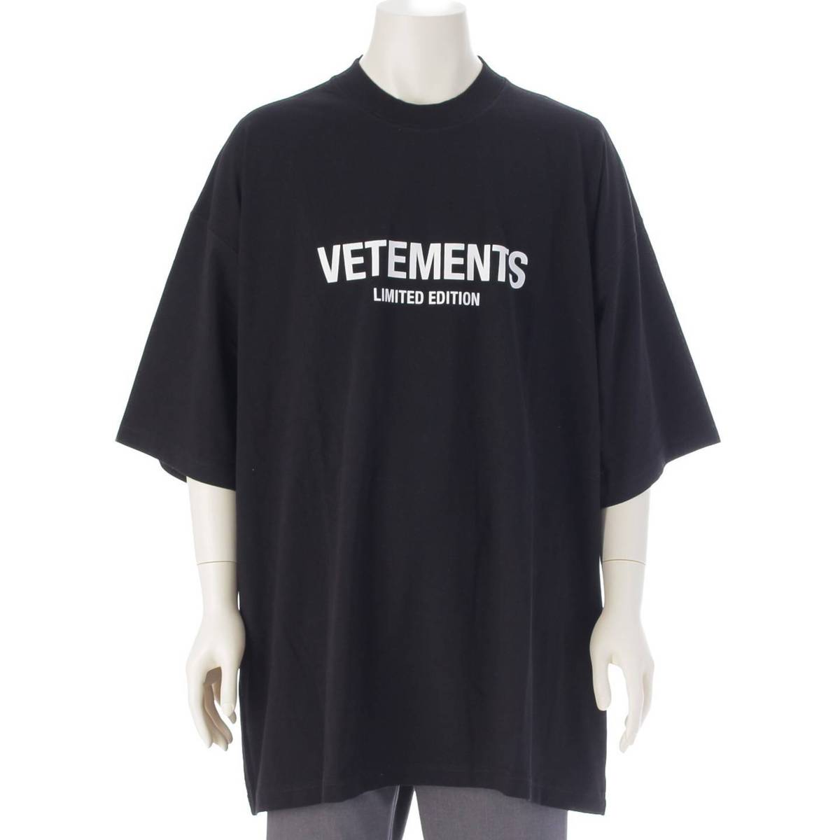 ヴェトモン VETEMENTS メンズ LIMITED EDITION LOGO オーバーサイズ Tシャツ UE64TR800B ブラック L 中古  通販 retro レトロ